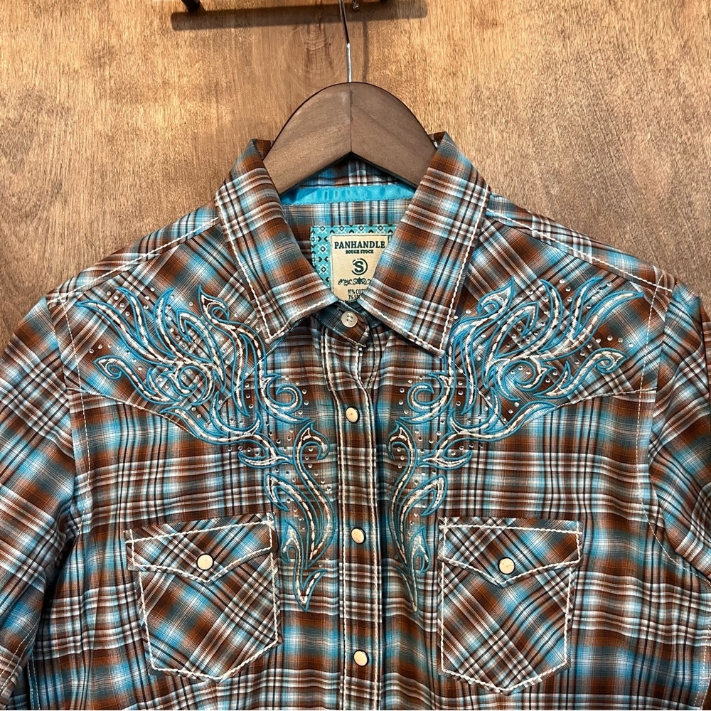 Panhandle western shirt embroidered and jeweled